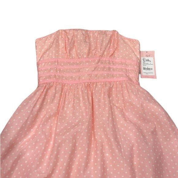 Lilly Pulitzer collection Katrina  pink polka dot silk strapless dress NWT 6 - Picture 4 of 13